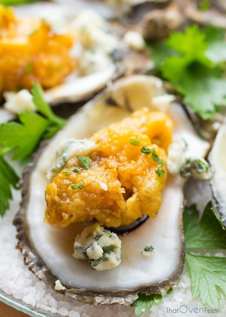 Bbq Oysters With A Blue Cheese Dipping Sauce Recipe