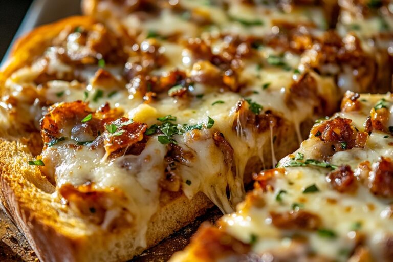 Garlic Texas Toast Pizzas Recipe