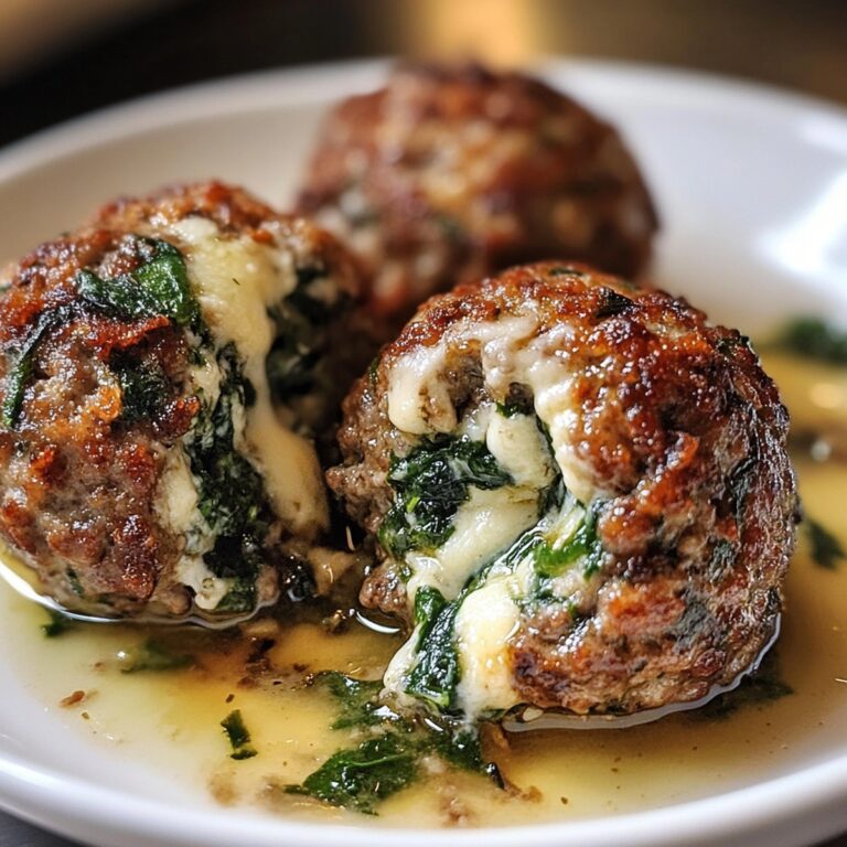 Spinach Garlic Meatballs With Mozzarella Recipe