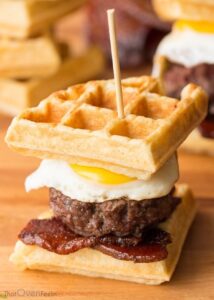 Waffle Sliders With Candied Bacon Recipe