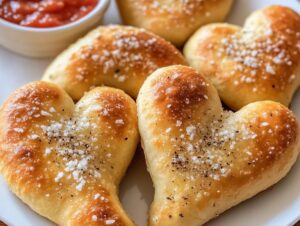 Heart-Shaped Breadsticks For Valentines Day Recipe