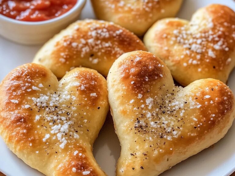 Heart-Shaped Breadsticks For Valentines Day Recipe