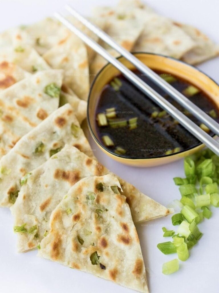 Scallion Pancakes With A Spicy Dipping Sauce Recipe