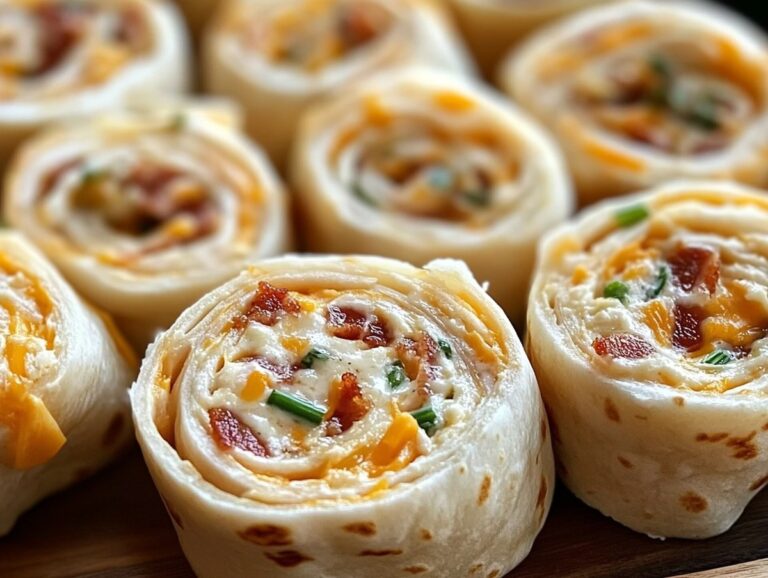 Turkey Bacon Cheddar Ranch Pinwheels Recipe