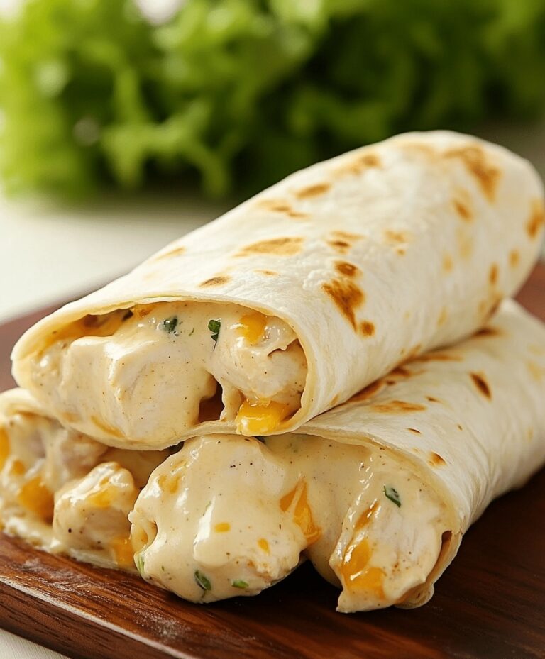 Cheesy Garlic Chicken Wraps Recipe