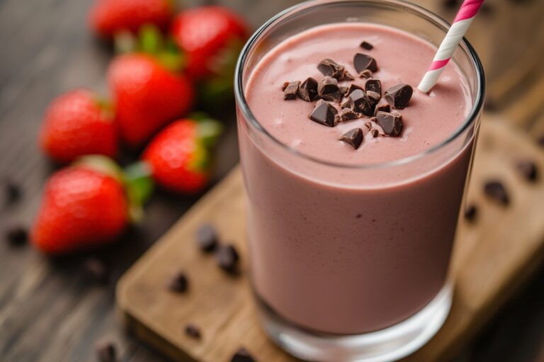 Chocolate Covered Strawberry Protein Shake Recipe