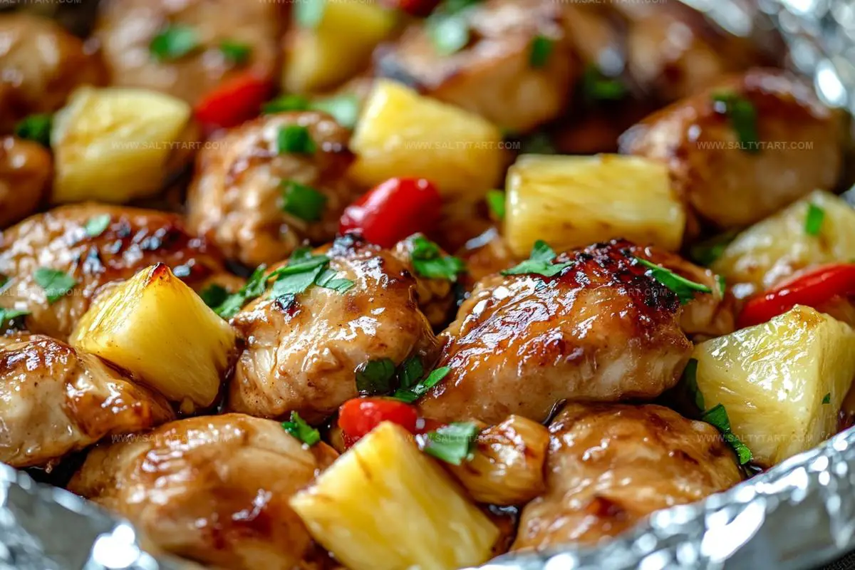 Teriyaki Chicken And Pineapple Foil Packets Recipe