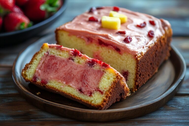 Pineapple Strawberry Pound Cake Recipe