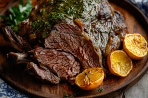 Oven-Roasted Lamb Shoulder With Herb Sauce Recipe