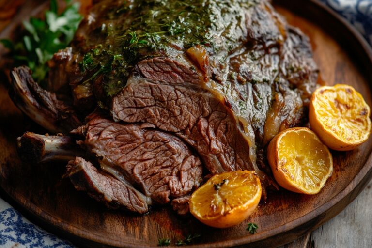Oven-Roasted Lamb Shoulder With Herb Sauce Recipe
