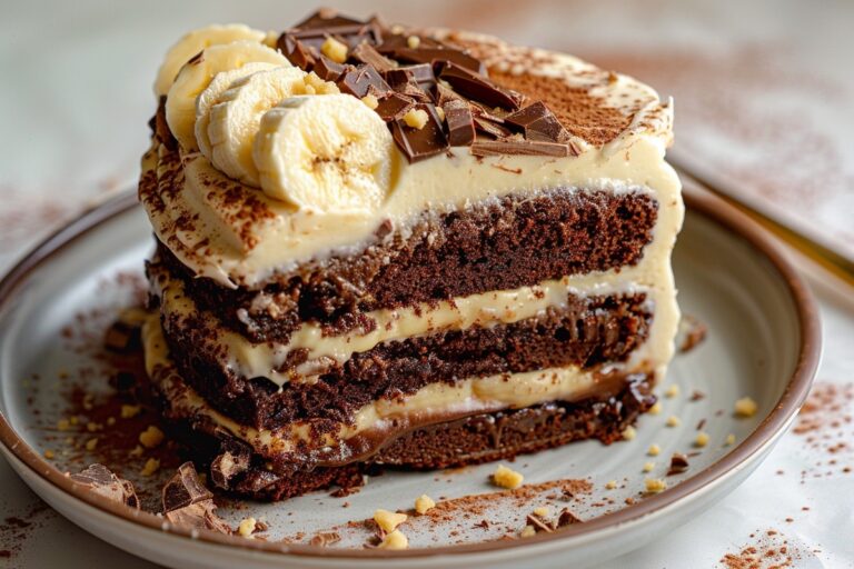 Double Chocolate Banana Layer Cake Recipe