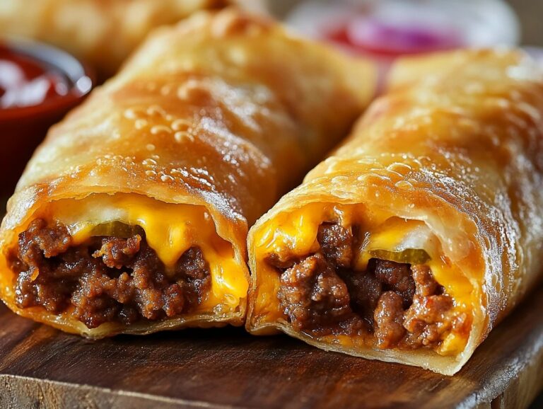 Cheeseburger Egg Rolls Recipe