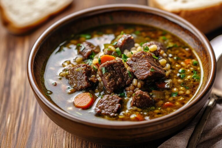 Hearty Beef Barley Soup Recipe