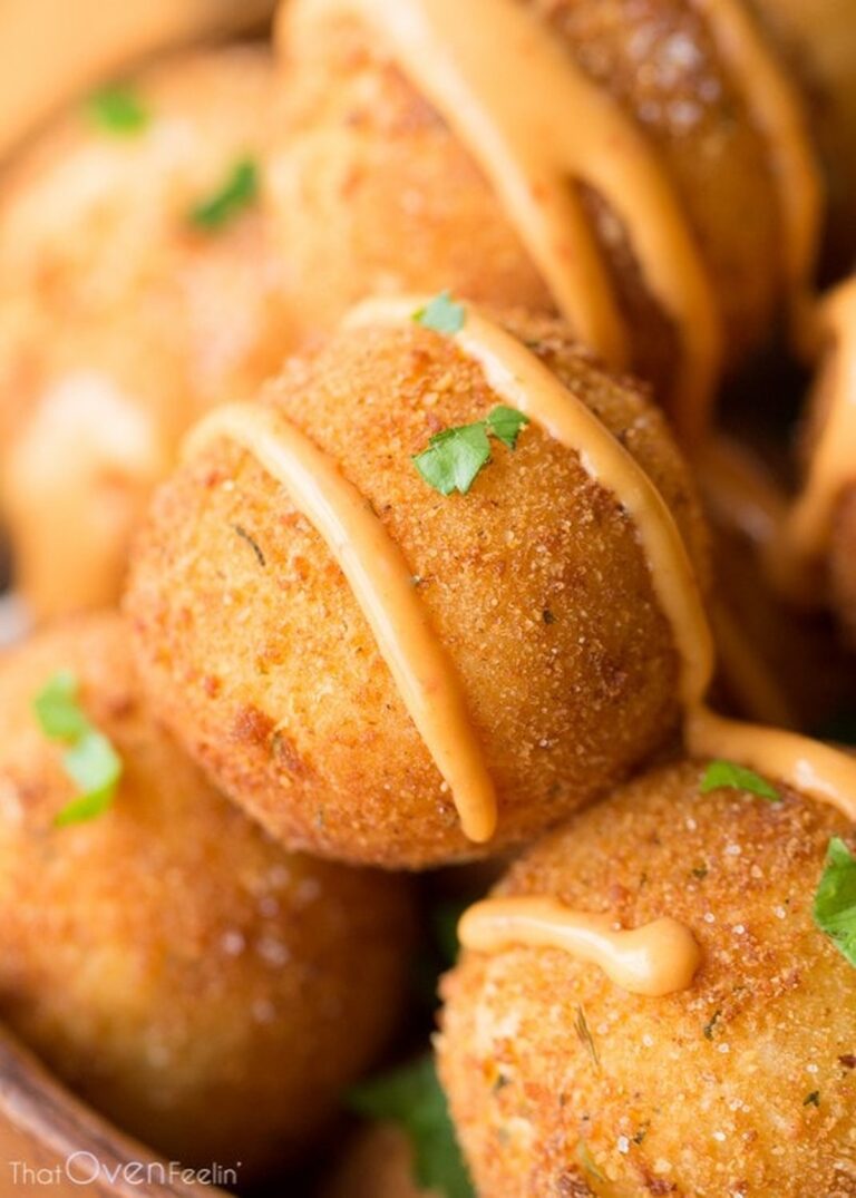 Cheesy Yuca Balls With A Chipotle Mayo Recipe