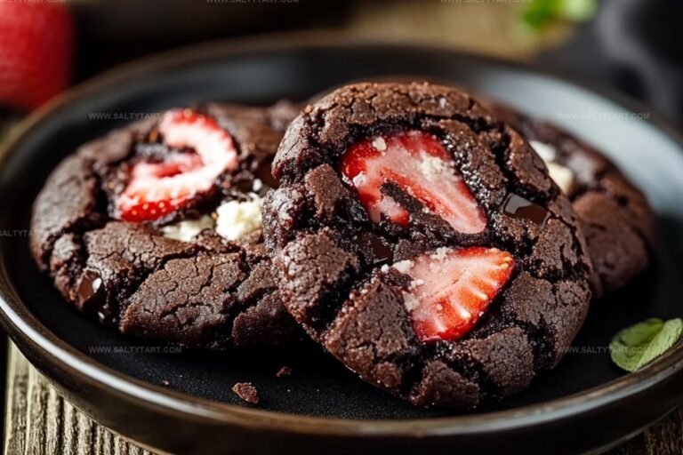 Crumbl Chocolate Strawberry Cheesecake Cookies Recipe