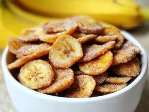 Cinnamon-Sugar Air Fryer Banana Chips Recipe