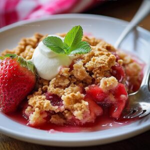 Strawberry Rhubarb Crisp Recipe