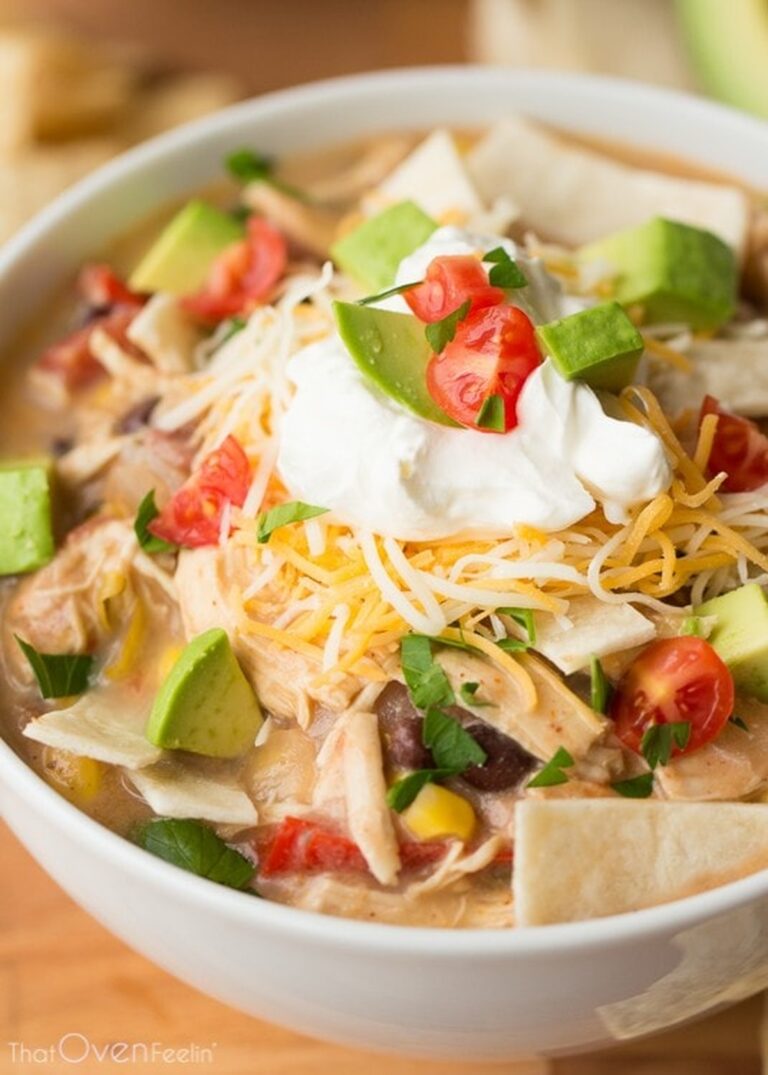 Slow Cooker Chicken Tortilla Soup Recipe