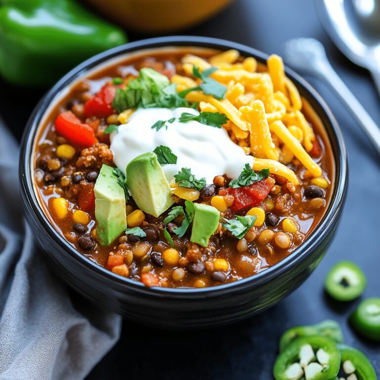 Slow Cooker Lentil Taco Chili Recipe