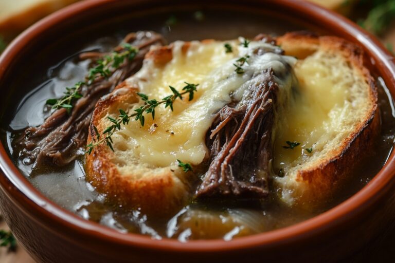 French Onion Short Rib Soup With Cheesy Gruyere Toast Recipe