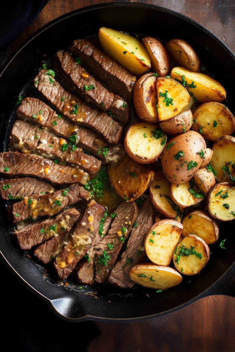 Garlic Butter Steak And Potatoes Recipe