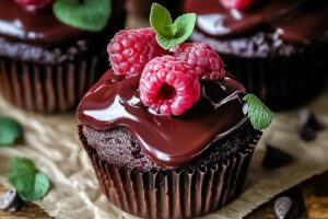 Raspberry Chocolate Lava Cupcakes Recipe