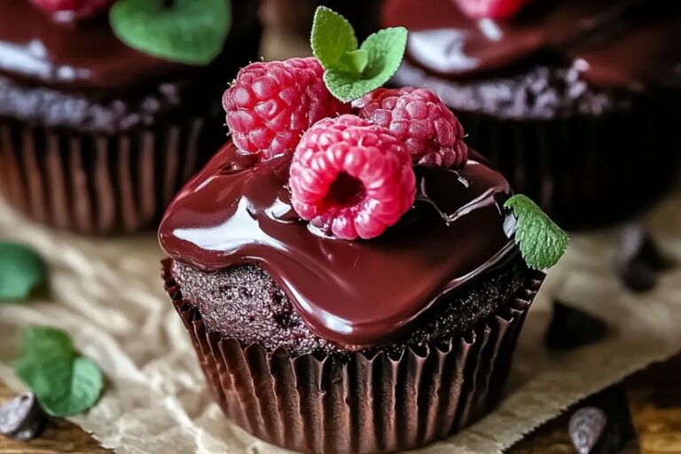 Raspberry Chocolate Lava Cupcakes Recipe
