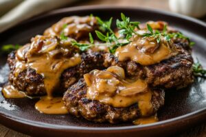 Hamburger Steaks With Onion Gravy Recipe