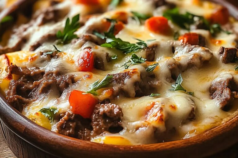 Philly Cheese Steak Casserole Recipe