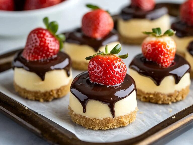 Chocolate Dipped Strawberry Cheesecake Recipe