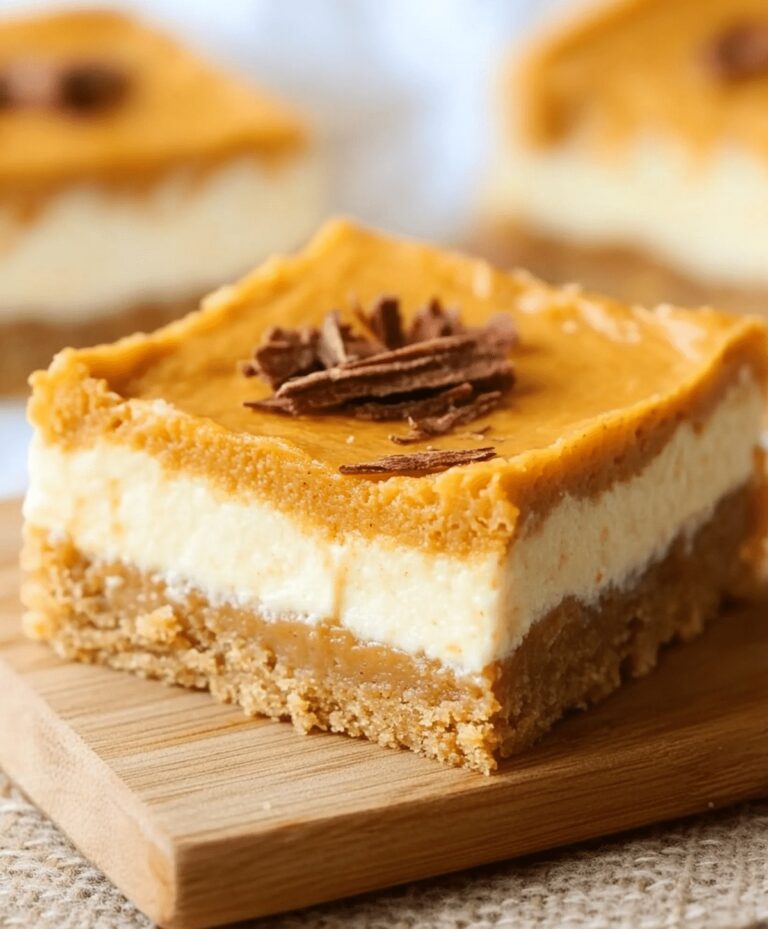 Creamy Pumpkin Cheesecake Bars Recipe
