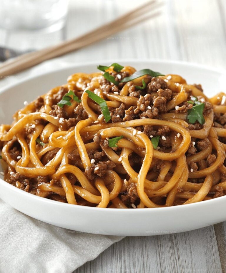 Mongolian Ground Beef Noodles Recipe