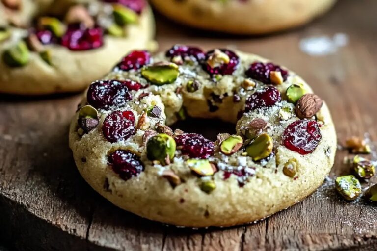 Pistachio Cranberry Wreath Cookies Recipe