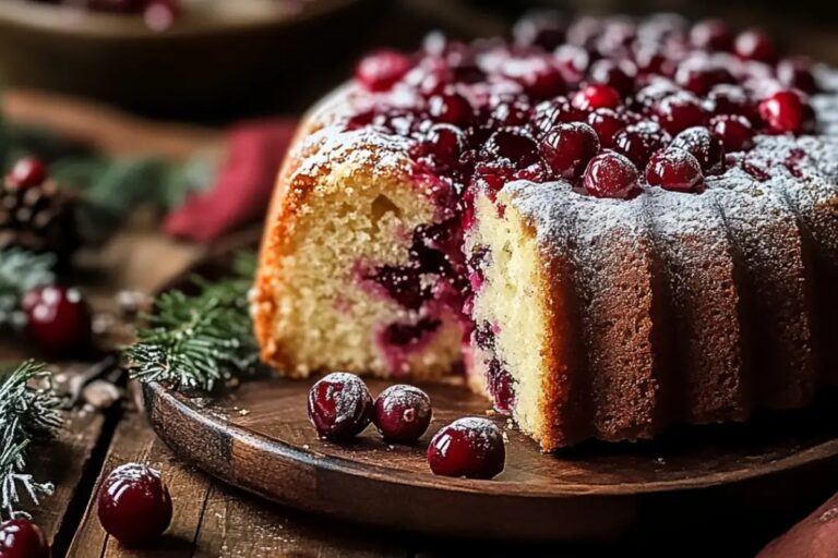 Christmas Cranberry Pound Cake Recipe