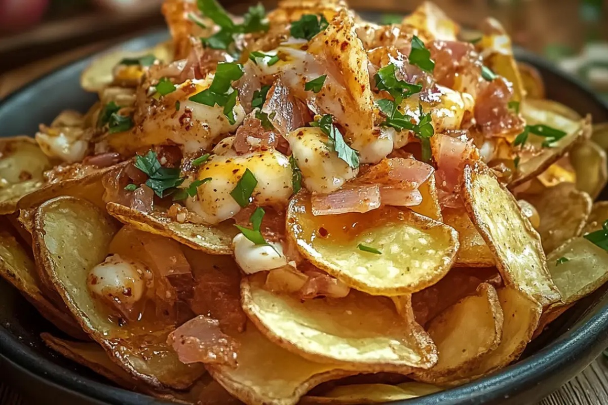 Loaded Crispy Potato Chips Recipe