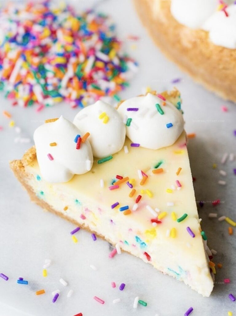 Funfetti Cheesecake With A Whipped Vanilla Icing Recipe