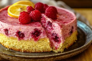 Spring Cheesecake Cake (Raspberry, Lemon & Orange) Recipe
