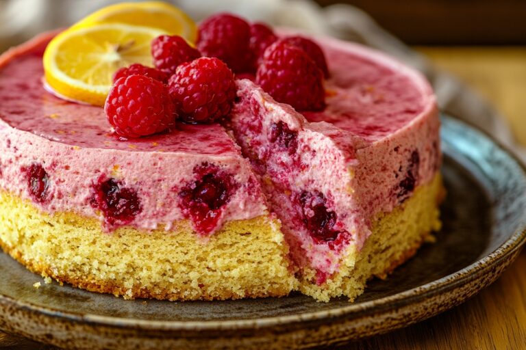 Spring Cheesecake Cake (Raspberry, Lemon & Orange) Recipe