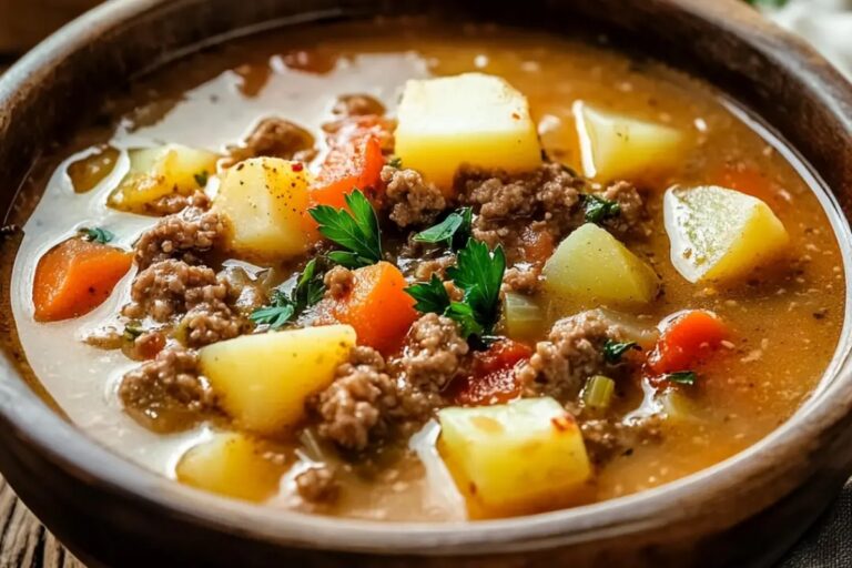 Crock Pot Hamburger Potato Soup Recipe