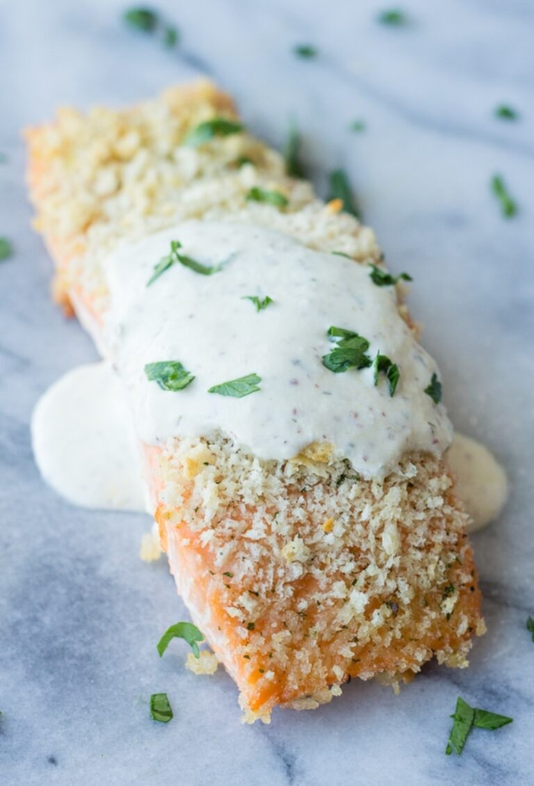 Salmon With A Creamy Dill Mustard Sauce Recipe