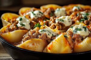 Beef-Stuffed Shells With Creamy Ricotta Filling Recipe
