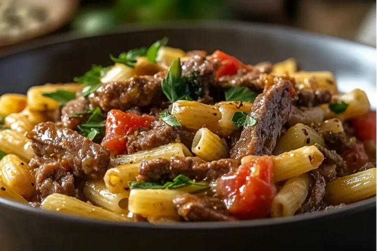 Philly Cheesesteak Pasta Recipe