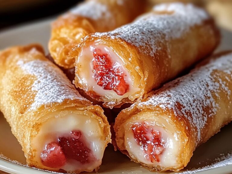 Strawberry Cheesecake Eggroll Bites Recipe