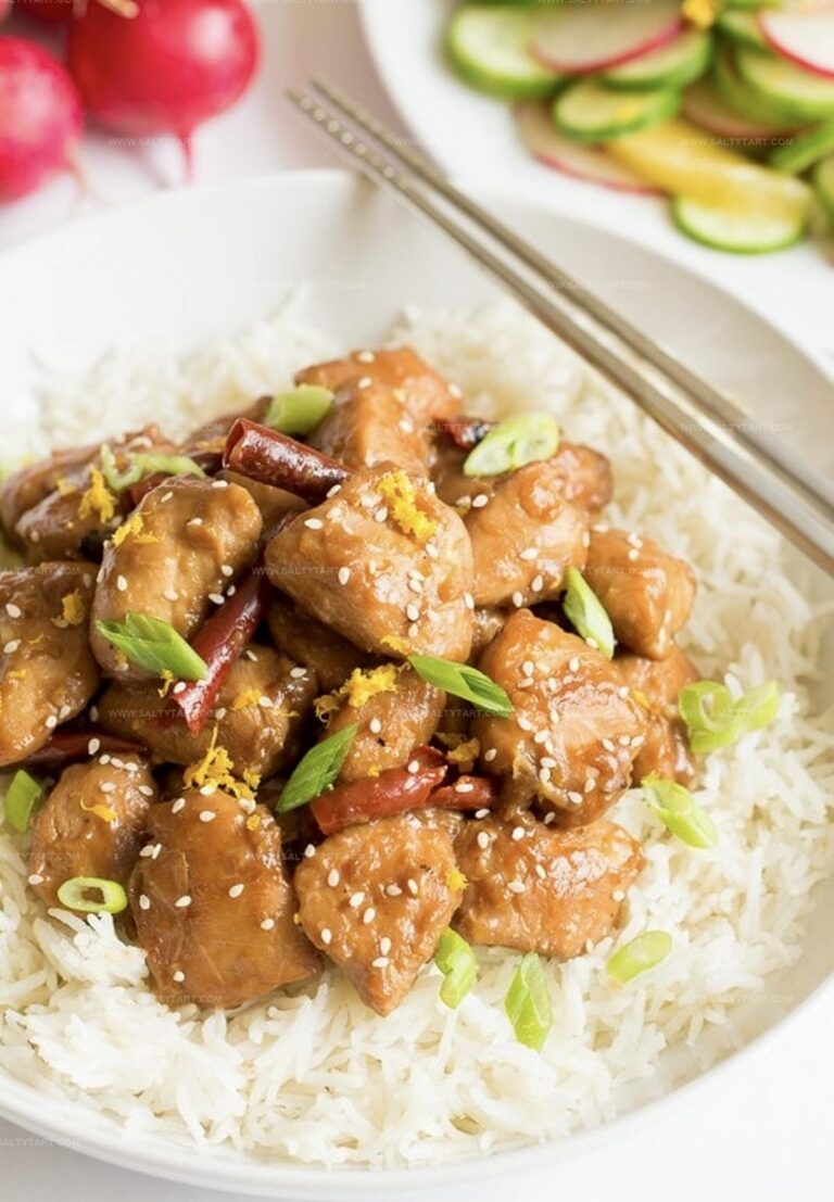 Skinny Take-Out Orange Chicken With Jasmine Rice Recipe