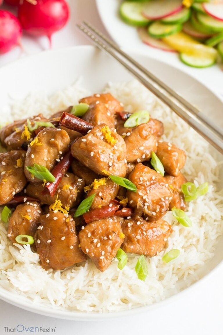 Skinny Take-Out Orange Chicken With Jasmine Rice Recipe