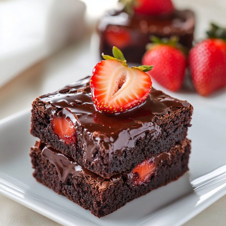 Chocolate-Covered Strawberry Brownies Recipe