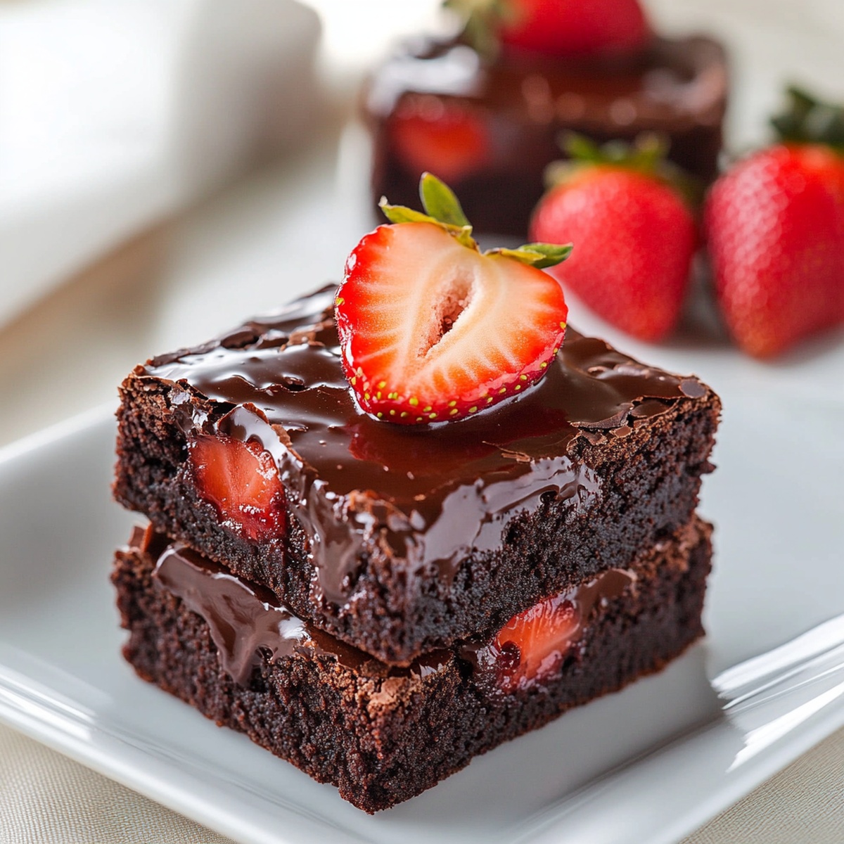 Chocolate-Covered Strawberry Brownies Recipe