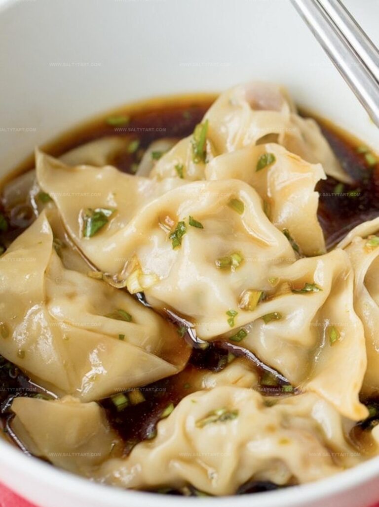 Steamed Pork Dumplings With A Scallion Dipping Sauce Recipe