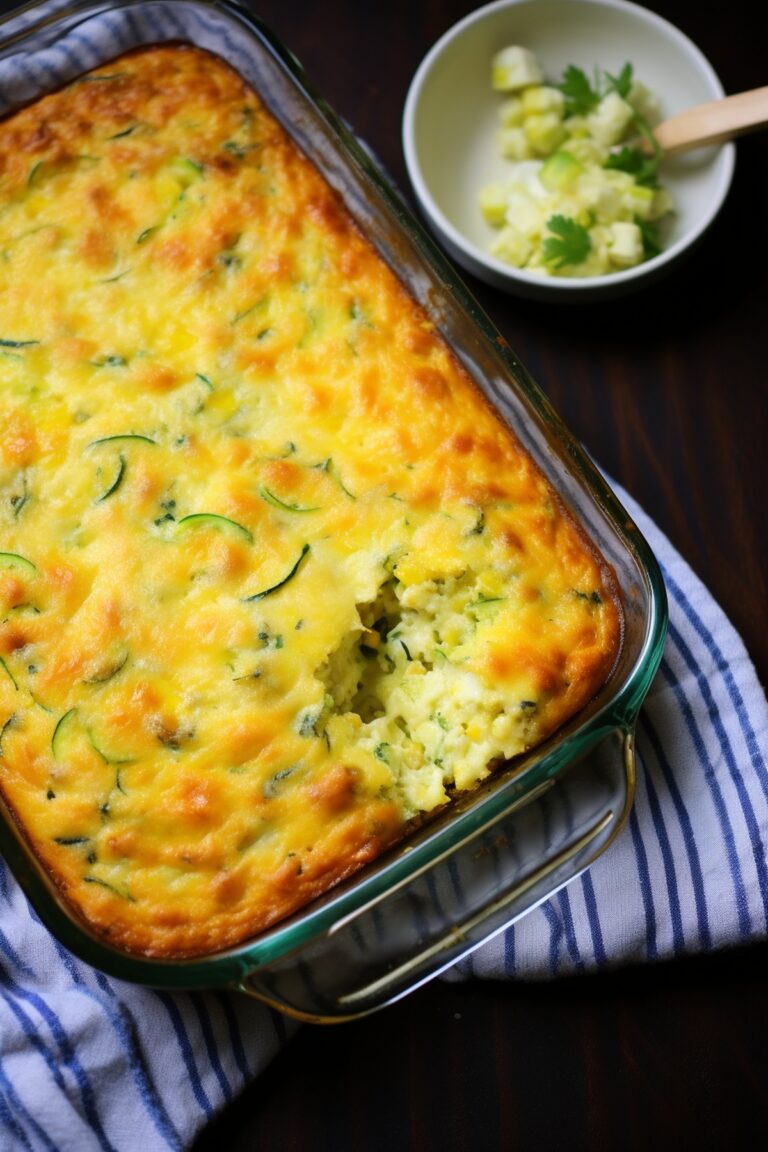 Zucchini Cornbread Casserole Recipe