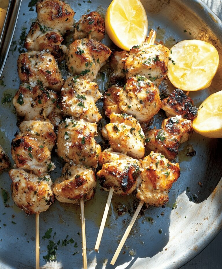 Garlic Parmesan Chicken Skewers Recipe